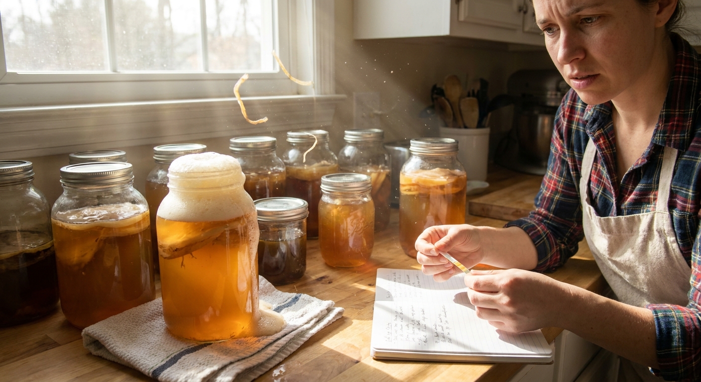 The Kombucha Troubleshooting Playbook: Fix Flat, Funky, and Failed Batches